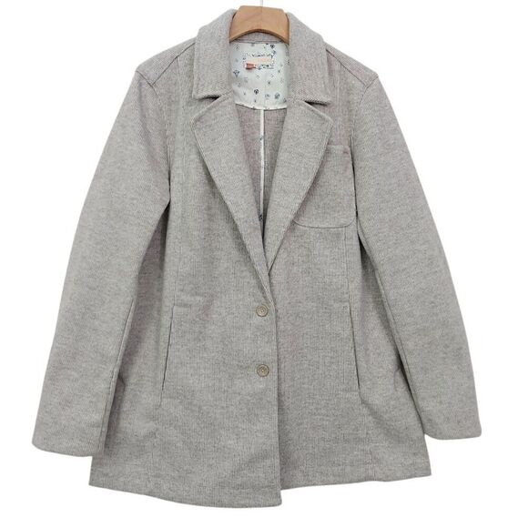 Anthropologie Pilcro Blazer Jacket Womens Large Brown Button Pinstripe Academy - Picture 1 of 13